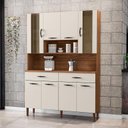 Ver imagem 1 de Kit Cozinha Ambiente Golden 8 Portas Nogueira Off White - Kits Paraná
