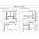 Ver imagem 4 de Kit Cozinha Ambiente Golden 8 Portas Nogueira Off White - Kits Paraná