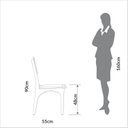 Ver imagem 3 de Kit 2 Cadeiras Estofadas em Tecido 95% Algodão Encosto Telado Estrutura 100% MDF Nápoles