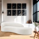 Ver imagem 1 de Divã Recamier Orgânico França 220cm Lado Direito Bouclé