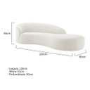 Ver imagem 3 de Divã Recamier Orgânico França 220cm Lado Direito Bouclé