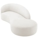 Ver imagem 7 de Divã Recamier Orgânico França 220cm Lado Direito Bouclé
