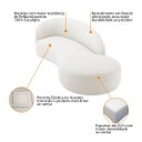 Ver imagem 4 de Divã Recamier Orgânico França 220cm Lado Direito Bouclé