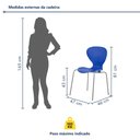 Ver imagem 4 de Kit 4 Cadeiras Empilháveis Base Aço Tubular Flash Azul