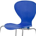 Ver imagem 6 de Kit 4 Cadeiras Empilháveis Base Aço Tubular Flash Azul