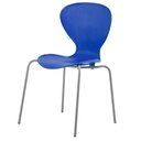 Ver imagem 5 de Kit 4 Cadeiras Empilháveis Base Aço Tubular Flash Azul