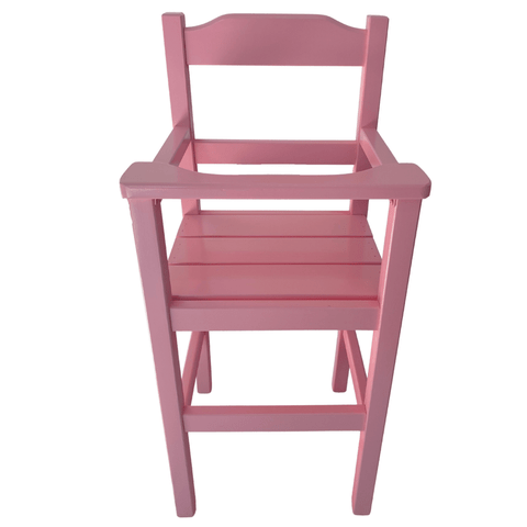 Cadeira Papinha para Bebê com Trava Fixa em Madeira Maciça - Rosa