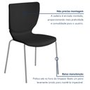 Ver mais imagens de Cadeira Empilhável Base Aço Tubular Mono Preto/Prata