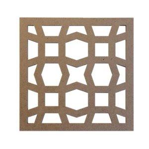 Kit 12 Peças Painel Vazado Cobogó Mdf Modelo Ilha Bela