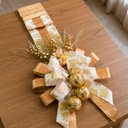Ver imagem 2 de Escapulário Natalino Enfeite Decoração Porta Dourado 130cm