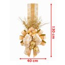 Ver imagem 5 de Escapulário Natalino Enfeite Decoração Porta Dourado 130cm