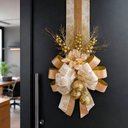 Ver imagem 4 de Escapulário Natalino Enfeite Decoração Porta Dourado 130cm
