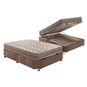 Ver imagem 1 de Cama Box Baú Casal: Colchão Espuma Paropas D33 / EP Confort Ultra Firme + Base CRC Suede Clean(
