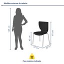 Ver imagem 4 de Kit 2 Cadeiras Empilháveis Base Aço Tubular Mono Preto/Prata