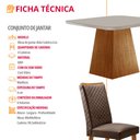 Ver imagem 7 de Mesa de Jantar Aida 90 cm Tampo MDF Vidro Canto Copo com 4 Cadeiras Lira