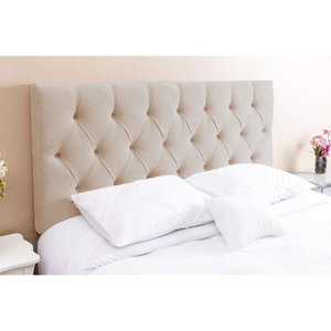 Cabeceira Box Shop Paris Casal 1,40m Painel Em Suede Bege