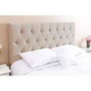 Ver imagem 1 de Cabeceira Box Shop Paris Casal 1,40m Painel Em Suede Bege