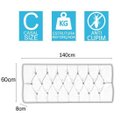 Ver imagem 2 de Cabeceira Box Shop Paris Casal 1,40m Painel Em Suede Bege