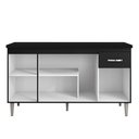 Ver imagem 3 de Balcão de Cozinha Gabriela com Tampo 150 Cm Preto Fosco - Ajl