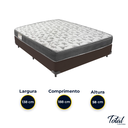 Ver imagem 3 de Cama Box Casal Marrom e Colchão Iso 100 D33 Ortobom