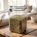 Ver imagem 3 de Potes Hermético Porta Mantimentos Vidro Clipe Metal Kit 2pçs