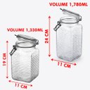 Ver imagem 5 de Potes Hermético Porta Mantimentos Vidro Clipe Metal Kit 2pçs