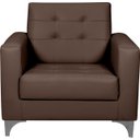 Ver imagem 1 de Poltrona Decorativa Thainá Sintético Preto F-281