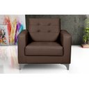 Ver imagem 2 de Poltrona Decorativa Thainá Sintético Preto F-281