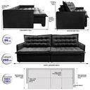 Ver imagem 3 de Sofá Sem Caixa Retrátil Reclinável 2,95m Cama inBox Versátil com Pillow Top e Molas Velusoft