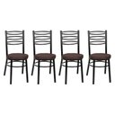 Ver imagem 1 de Conjunto 4 Cadeiras para Sala de Jantar Debrum Pintada Preto/Marrom