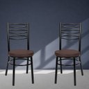 Ver imagem 5 de Conjunto 4 Cadeiras para Sala de Jantar Debrum Pintada Preto/Marrom