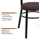 Ver imagem 7 de Conjunto 4 Cadeiras para Sala de Jantar Debrum Pintada Preto/Marrom