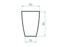Ver imagem 5 de Vaso Planta 60x40 Moderno Trapézio Polietileno BGPLASTICOS ROSA 022