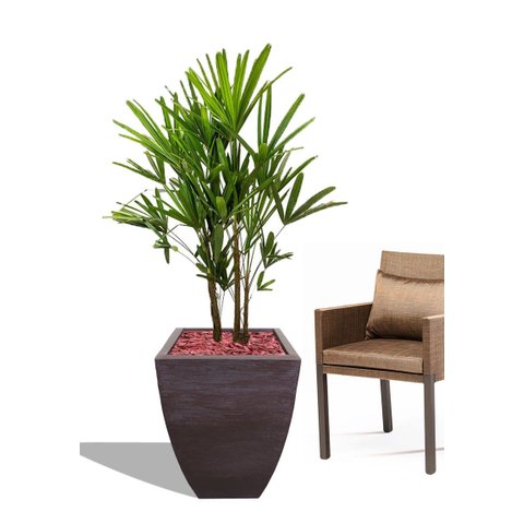 Vaso Planta 60x40 Moderno Trapézio Polietileno BGPLASTICOS ROSA 022