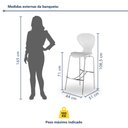 Ver imagem 3 de Banqueta Alta com Encosto Flash 