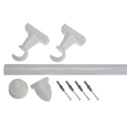 Kit Varão Simples 19mm 3 Metros Branco - 19121 16 - Couselo - 2