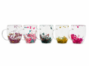 Ver imagem 6 de Caneca de Vidro com Flores 350ml Dupla Parede Colorida Decorativa Elegante para Design Moderno e Del