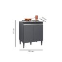 Ver imagem 2 de Balcão Cooktop Andreia 4 ou 5 Bocas Cinza - Ajl Móveis