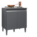 Ver imagem 3 de Balcão Cooktop Andreia 4 ou 5 Bocas Cinza - Ajl Móveis