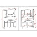 Ver imagem 4 de Armário de Cozinha Compacta 8 Portas e 2 Gavetas 121cm Gold Ripado Nogueira-off White - Pallazio