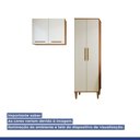 Ver imagem 7 de Lavanderia Modulada São Gonçalo 1 Armário Multiuso e Armário Aéreo - Kaiki Móveis Nature/off White