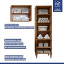 Ver imagem 5 de Lavanderia Modulada São Gonçalo 1 Armário Multiuso e Armário Aéreo - Kaiki Móveis Nature/off White