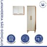 Lavanderia Modulada São Gonçalo 1 Armário Multiuso e Armário Aéreo - Kaiki Móveis Nature/off White - 2