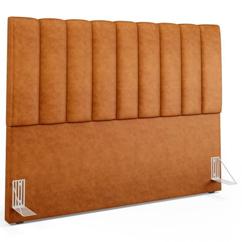 Cabeceira Cama Box Queen 160 cm Dália W01 Couríssimo Canela - Lyam Decor