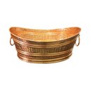 Ver imagem 1 de Champanheira em Cobre Oval com Alças Artesanal - 10 Litros