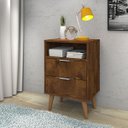 Ver imagem 1 de Mesa de Cabeceira Quarto Atenas com 2 Gavetas
