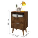 Ver imagem 3 de Mesa de Cabeceira Quarto Atenas com 2 Gavetas