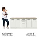 Ver imagem 6 de Kit com 2 Balcões Multiuso 4 Portas 3 Gavetas Agata Madesa