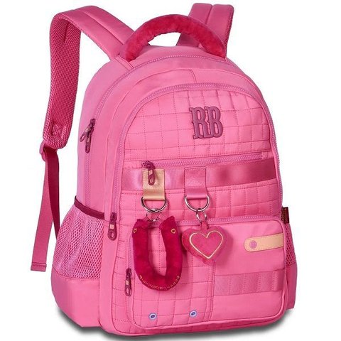Mochila Escolar de Costas Rebecca Bonbon Plush Dreams Clio Style Rosa Rb26238