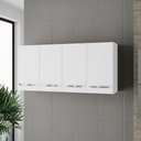 Ver imagem 5 de Armario Aereo 120 Cm 4p Mara Branco Mobbs